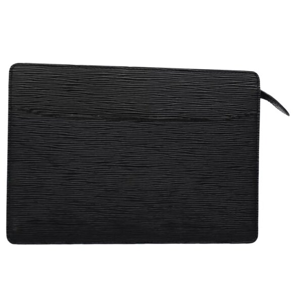 LOUIS VUITTON Epi Pochette Homme Clutch Bag Black M52522 LV Auth th4042 - Picture 1 of 16